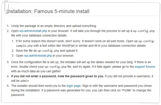install